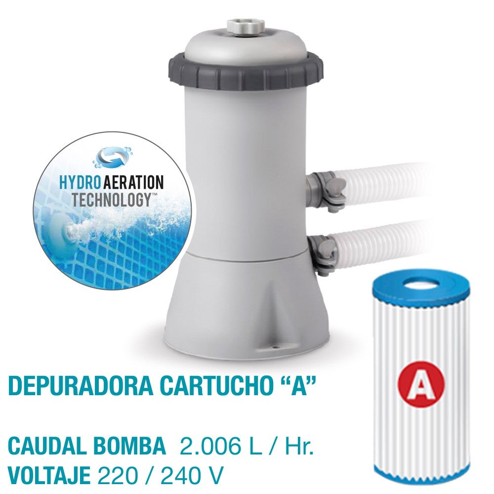 Piscina desmontável INTEX retangular com bomba de filtro 2006 l / h - 3