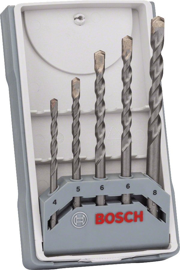 Bosch Wiertła do betonu CYL-3 Zestaw Silver Percussion 7cz. 4, 5, 6, 6, 7, 8, 10 mm - 2607017082