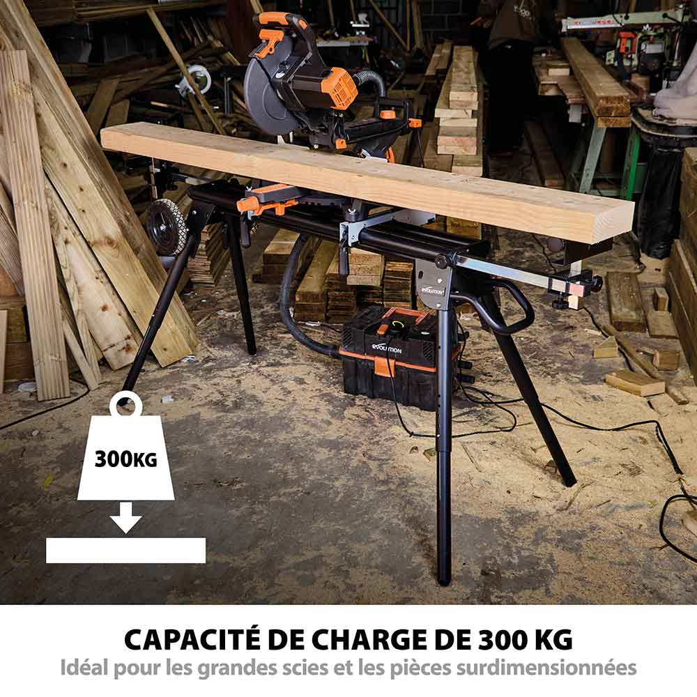 Support universel PLUS Evolution pour scie à onglet avec pieds télescopiques - 2