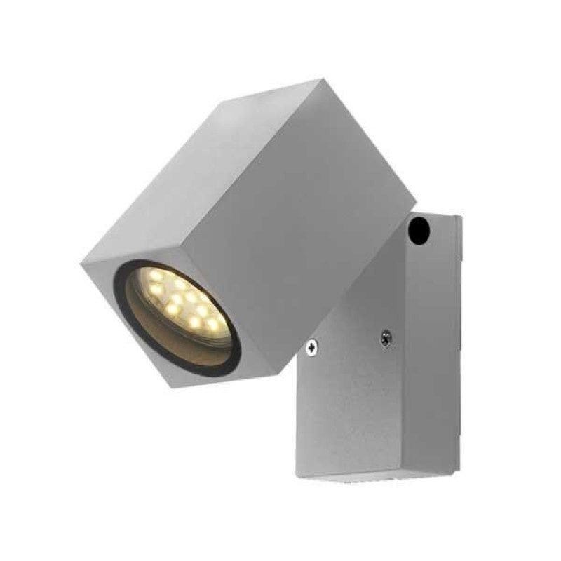 Proyector Exterior IP44 FORLIGHT Icaro - Para Bombilla GU10, 8W, Color Gris, Aluminio - Ideal Para Jardín Y Terraza