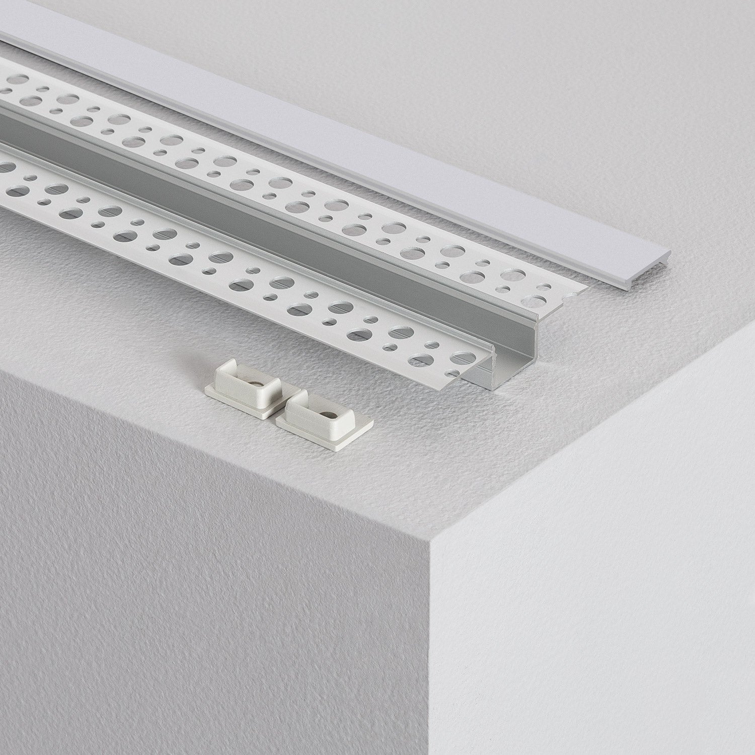 Profilé Aluminium Intégration Plâtre/Placo pour Rubans LED jusqu'à 15 ...