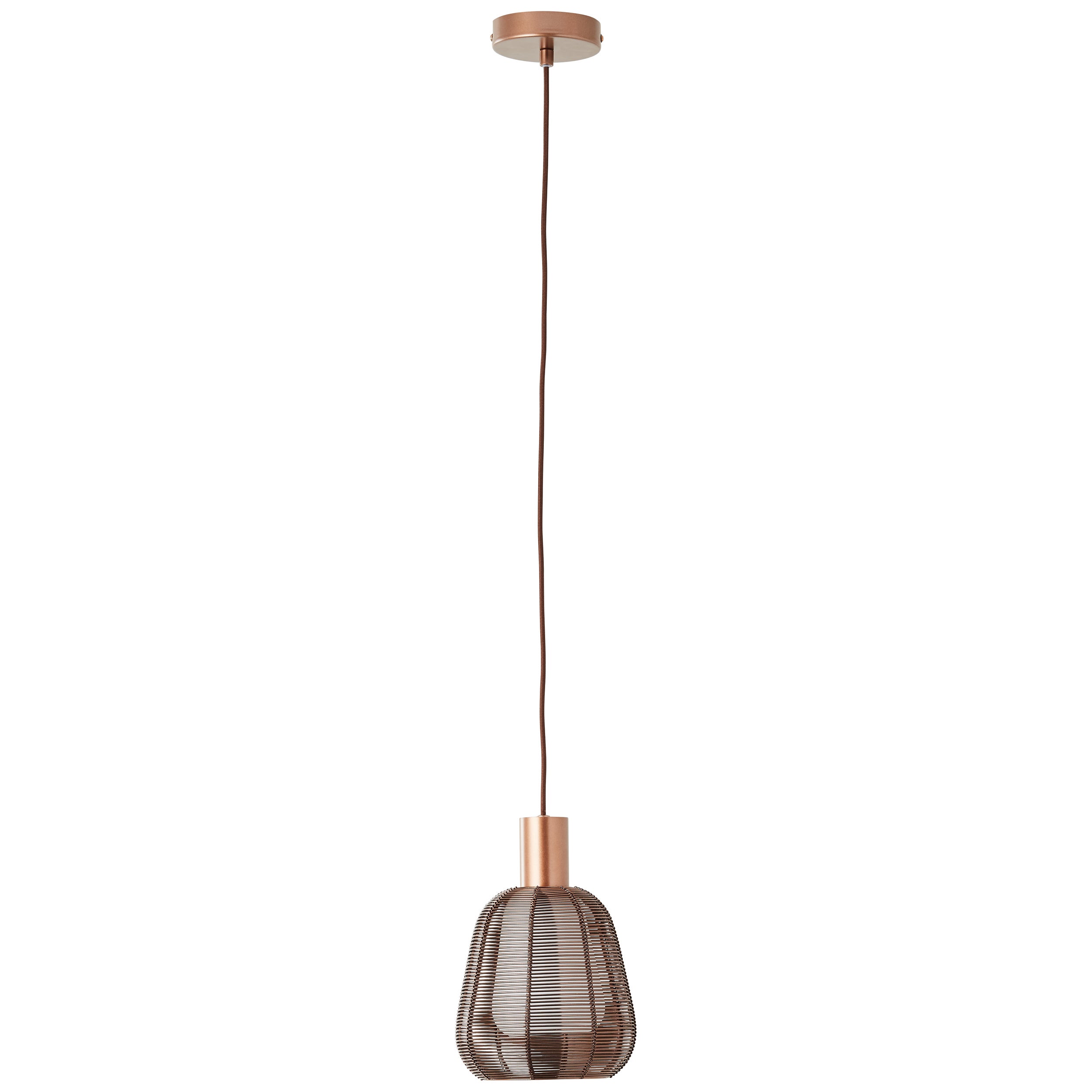 Brilliant Lamp Wallace 1-lampa wisząca kawa ciemne aluminium brąz 1x A60, E27, 40 W - 2