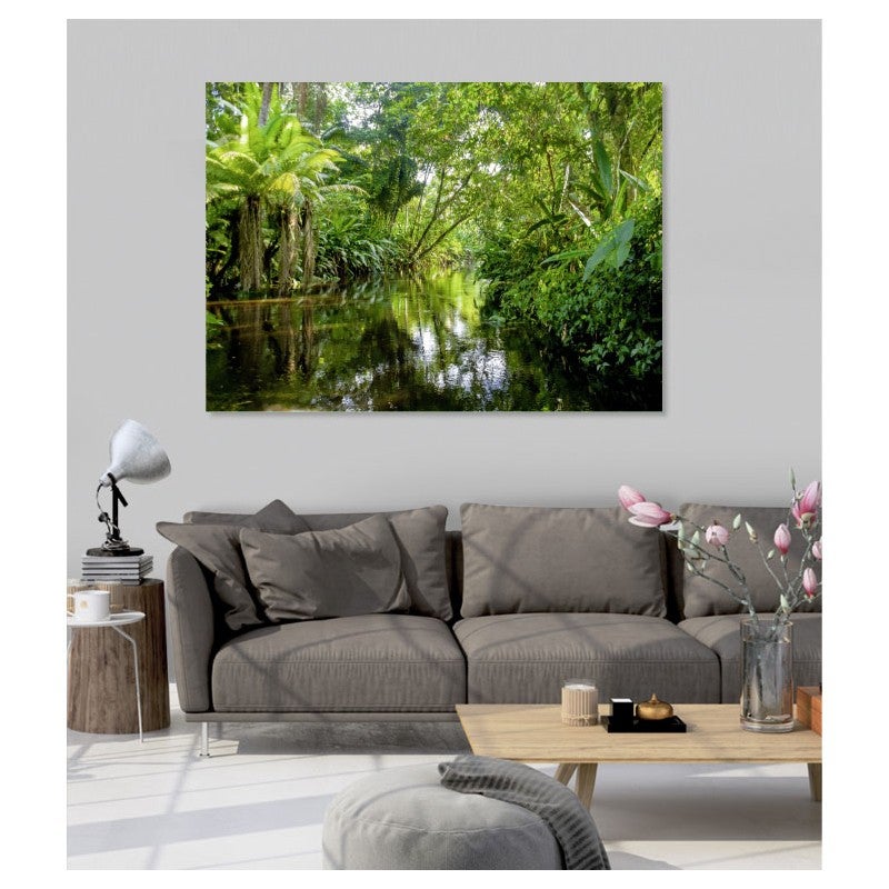 Tableau toile en kit FORET TROPICALE 180 x 130 cm - Toile textile sans PVC, Made in France par Scenolia - 3