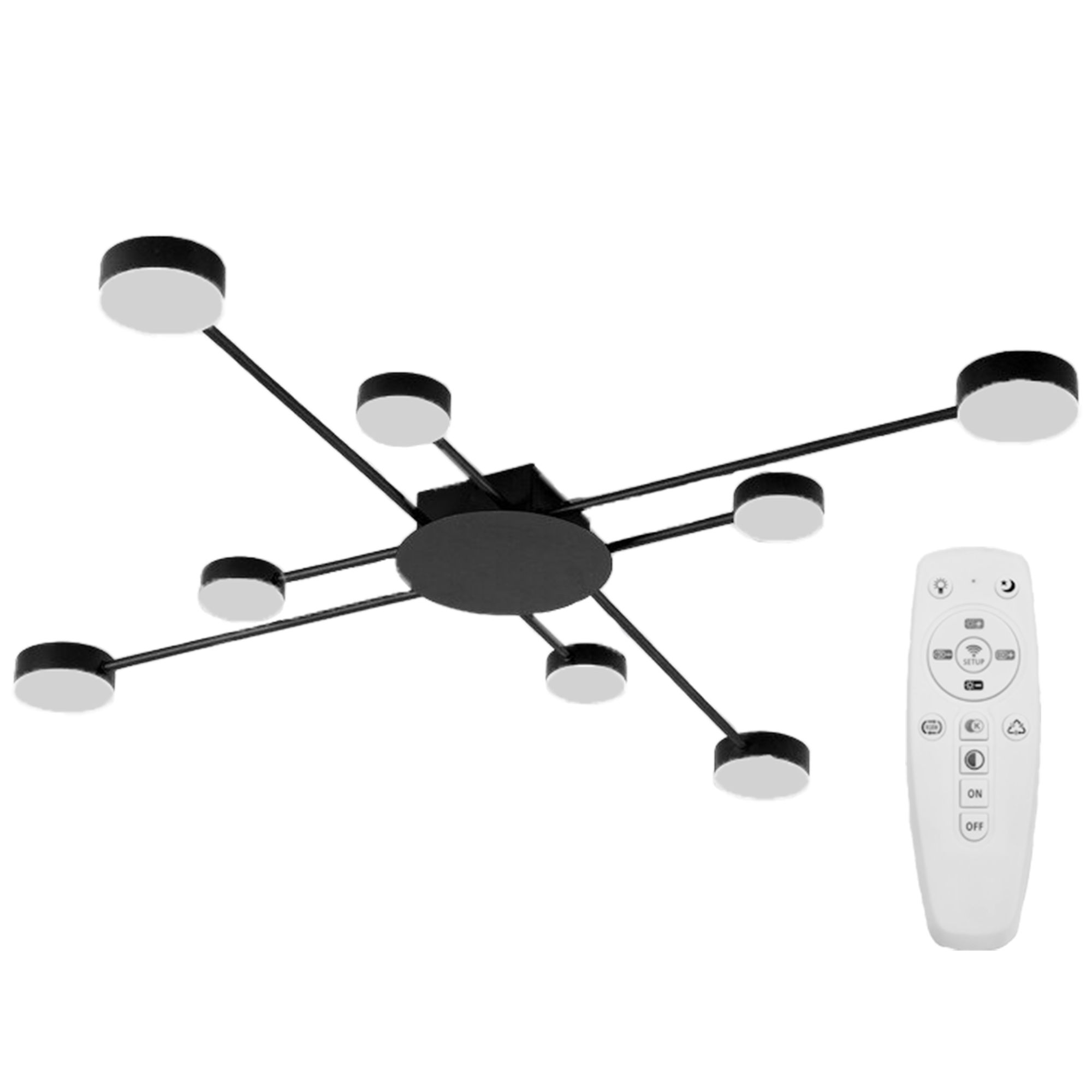 Lampa Sufitowa Led Toolight Led App523-8C Czarny
