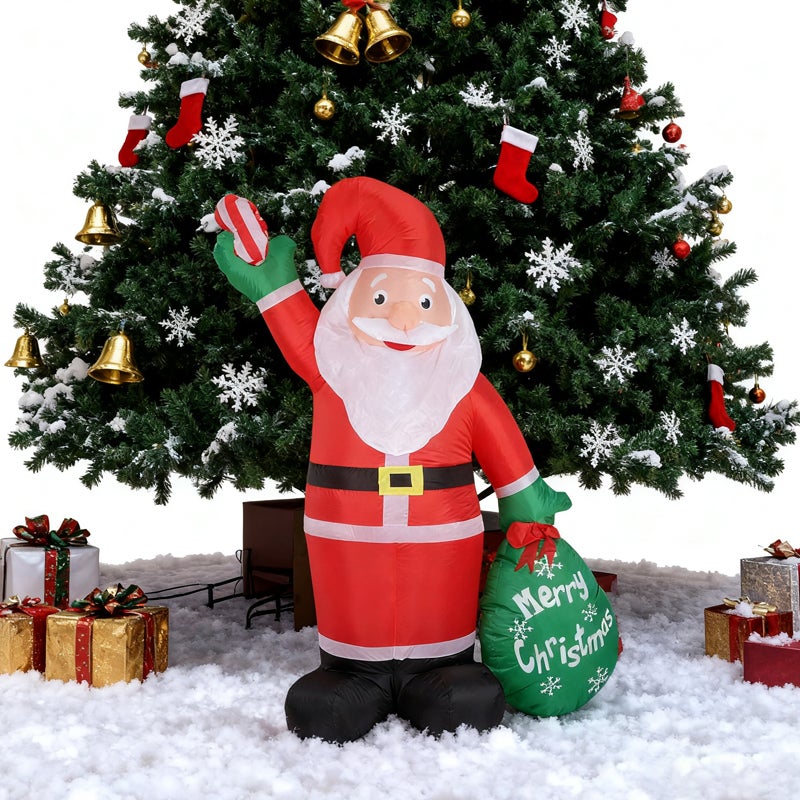 Père noël gonflable 4 mètres bonhomme neige décoration extérieure