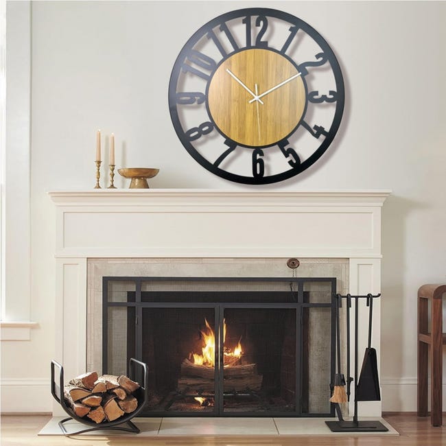 DIYZON Horloge Murale Lumineuse Silencieuse 25cm - Veilleuse Nocturne, Sans Tic-Tac, Verre Moderne Pour Cuisine, Salon, Chambre Et Bureau