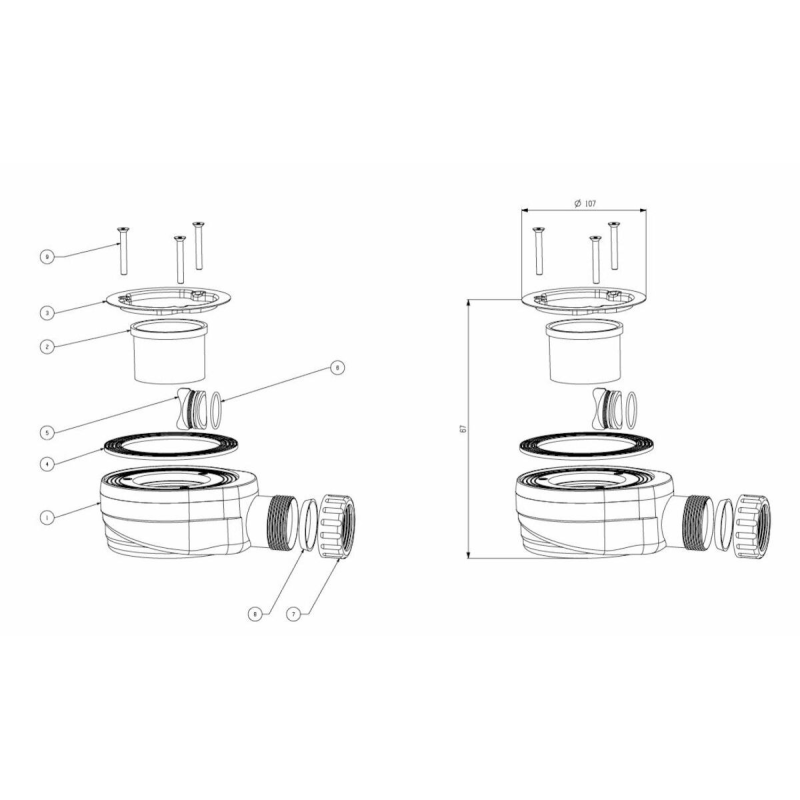 Pack Douche Complet – Paroi Walk-In 140x200 Chrome + Colonne SAT 3 Jets + Receveur Marbre Coulé Blanc 140x80 (SAT100C7VI148W) - 5