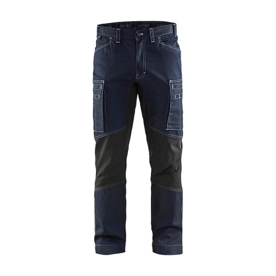 Pantalon Droit Homme MC LEM En Coton Noir Enduit Stretch - Taille 38 (W34)