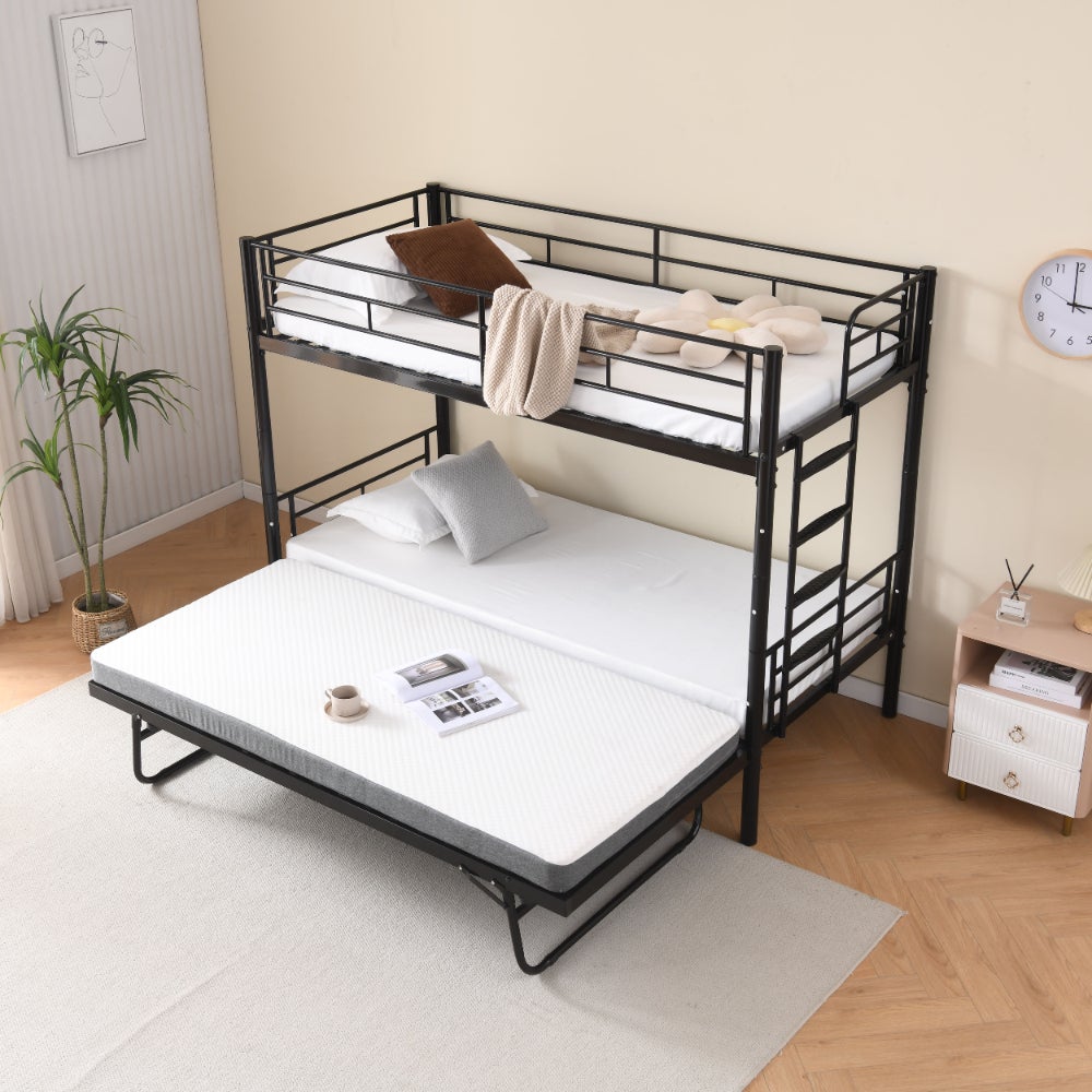 Enfnat Superpuesto 2x90x200cm, Con Somier De Láminas, Escalera