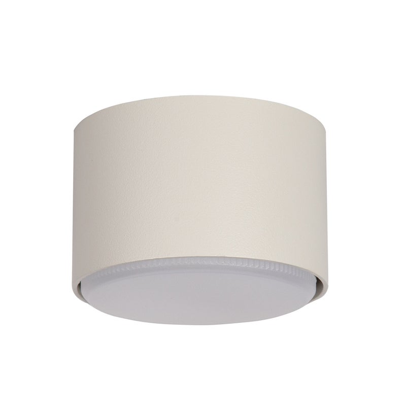 Reflektor sufitowy spot natynkowy Tubo okrągły szary beż beż 1xGX53x12W wym: 5,5 x 8 x 8 cm metal SIGMA