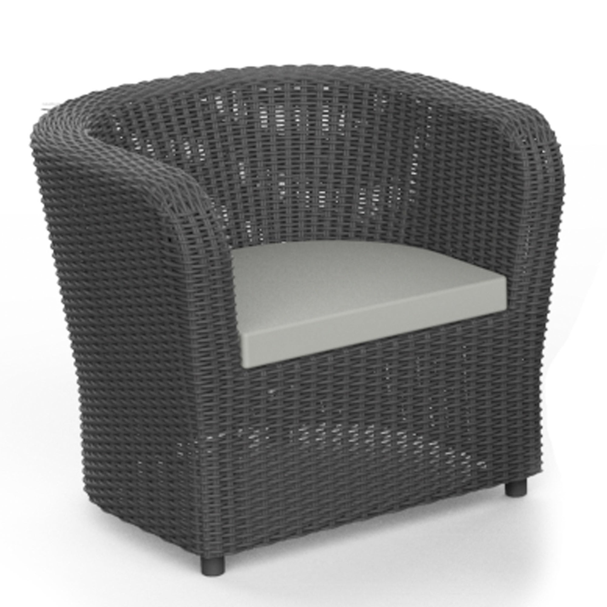 Shaf - Nova Tête à Tête | Set Muebles de Jardin de Color Antracita | Fabricado en España con Materiales Reciclados - 5