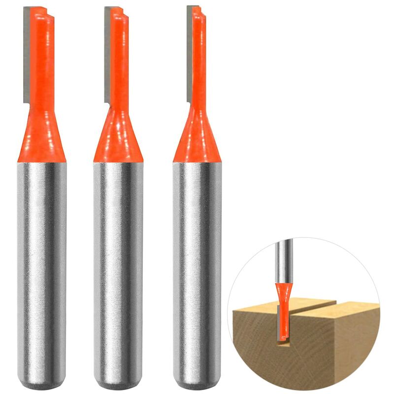 3 SZTUK 8mm frez walcowo-czołowy prosty, frez trzpieniowy do rowków, narzędzia do obróbki drewna, średnica cięcia 3mm/4mm/5mm
