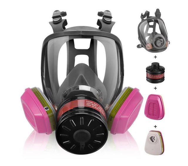 Masque à gaz, masque de protection respiratoire, masque à gaz nucléaire et chimique pour la survie, filtre à charbon actif, écran en polycarbonate