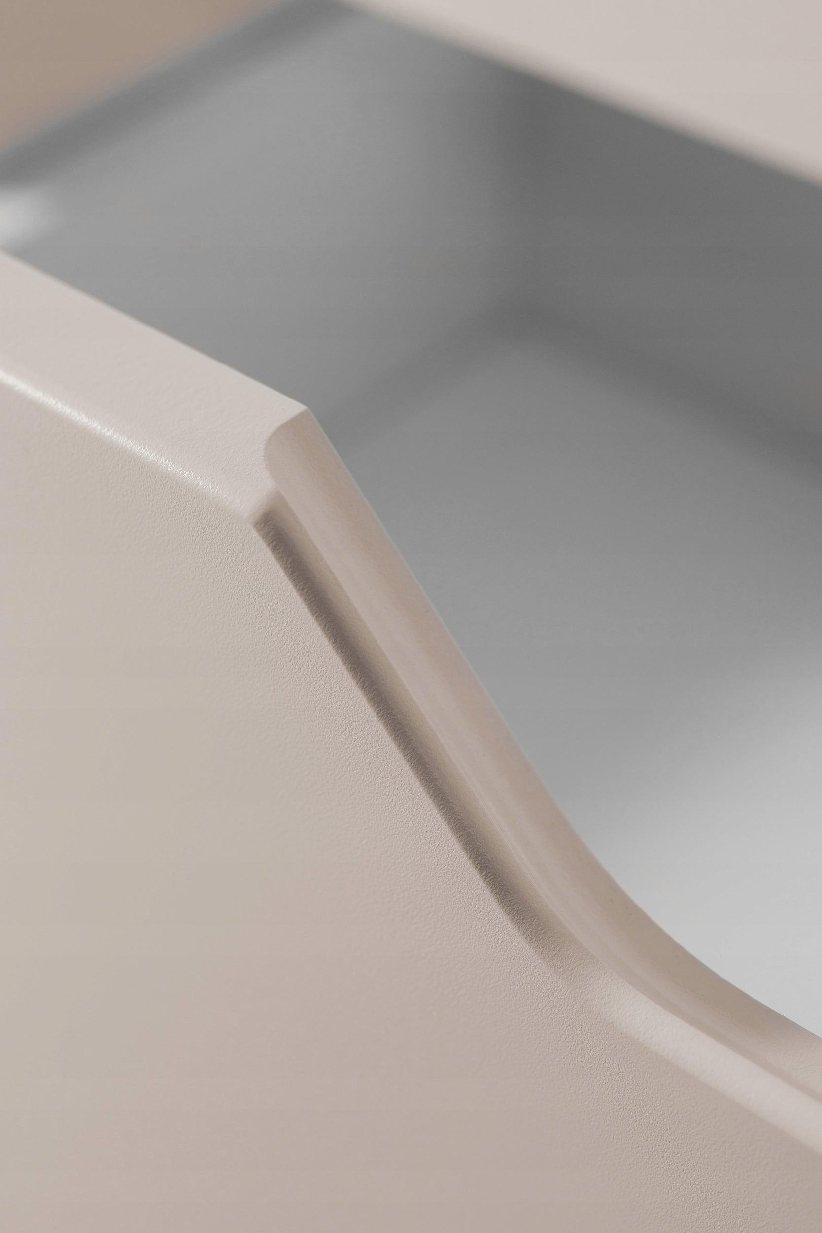 Szafka łazienkowa MODERN 60 cm kaszmirowa mat 2 szuflady frezowane uchwyty - 6