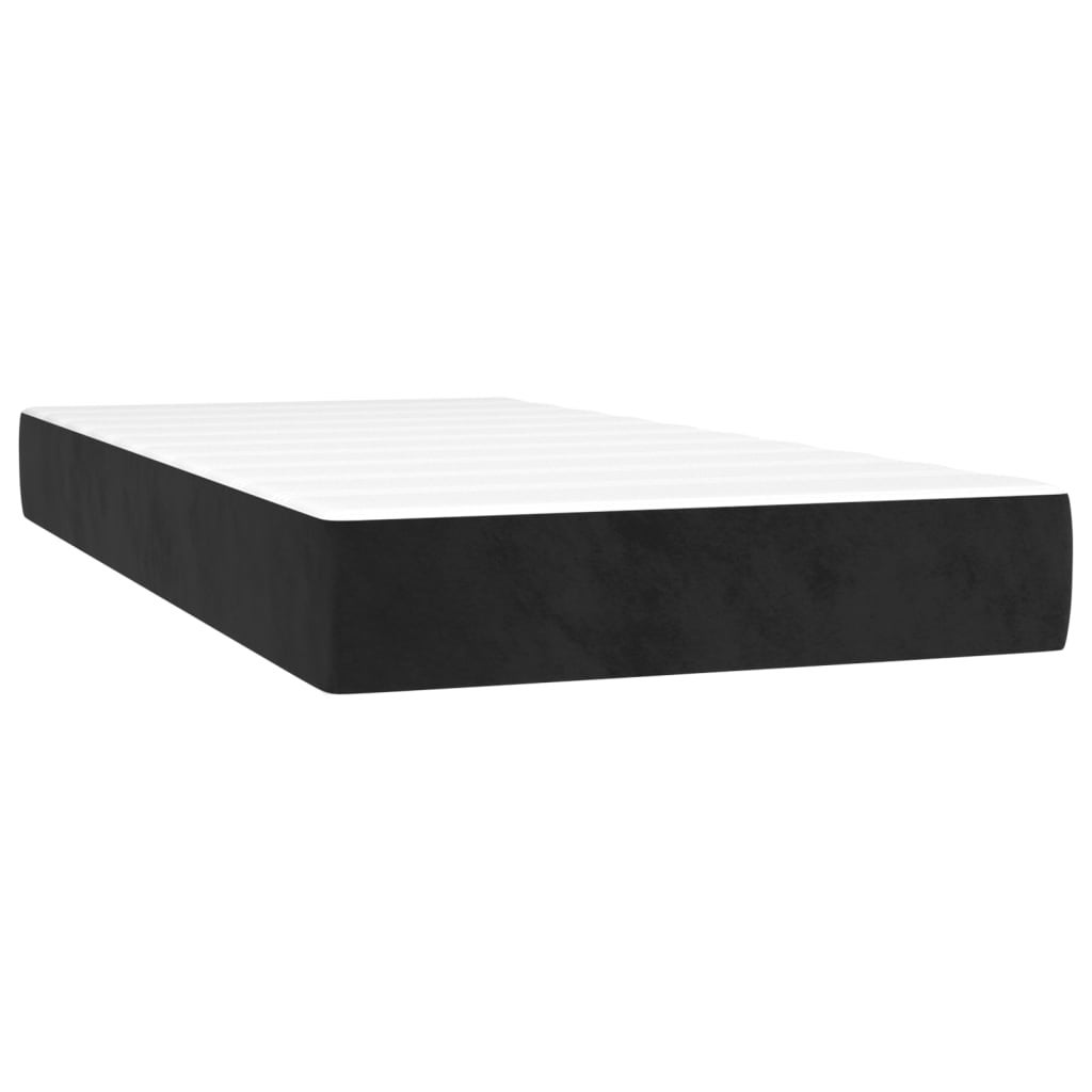 vidaXL Sommier à lattes de lit avec matelas et LED Noir 80x200cm - 6
