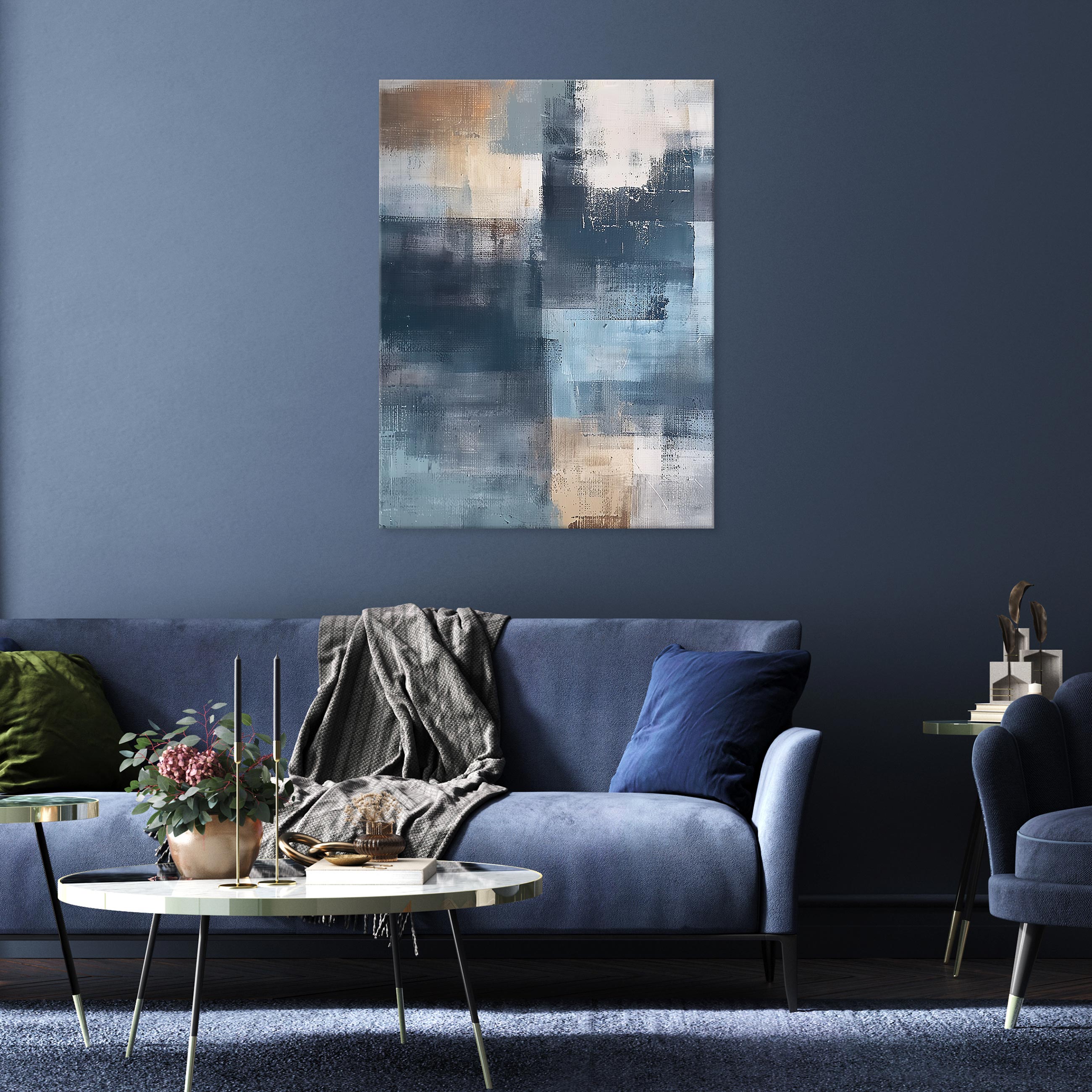 Impression sur Toile Abstrait Boho Art Moderne 75x100 cm XXL Tableau Décoration Murale Intissée pour Salon Chambre pret a accroche - 2