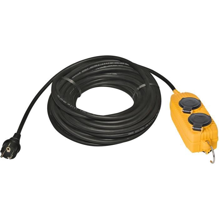 Brennenstuhl Rallonge 10m de cable avec bloc 4 prises a clapet IP44 - Fabrication Francaise - 6