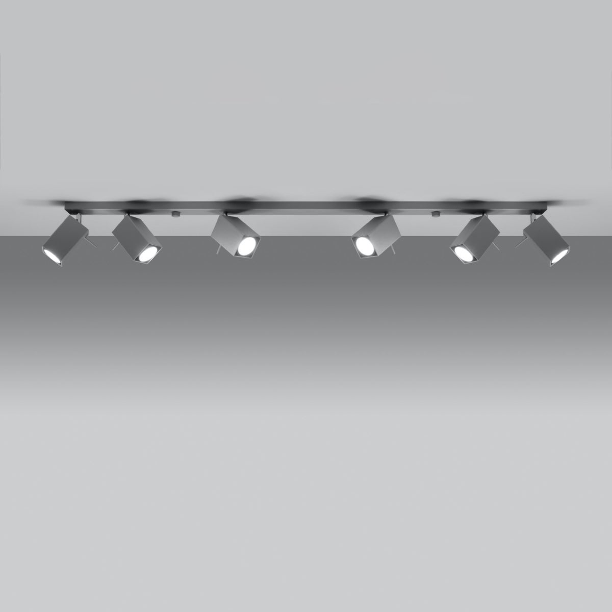 Plafon BRIOW 6L szary LED 3000K - 118x6x16cm Sollux