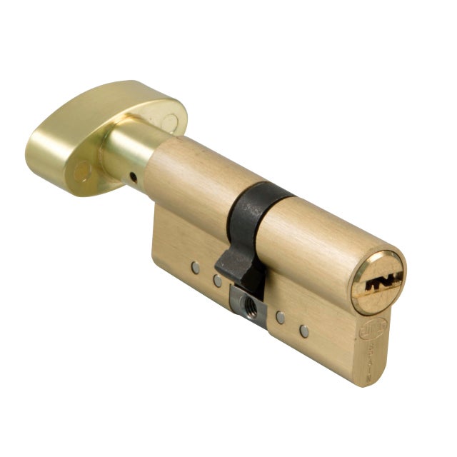 Amig - Cilindro de seguridad con muletilla | Cerradura para puertas | Bombín de Alta Seguridad | Antiganzúa y Antibumping | Incluye 5 llaves | Mate |