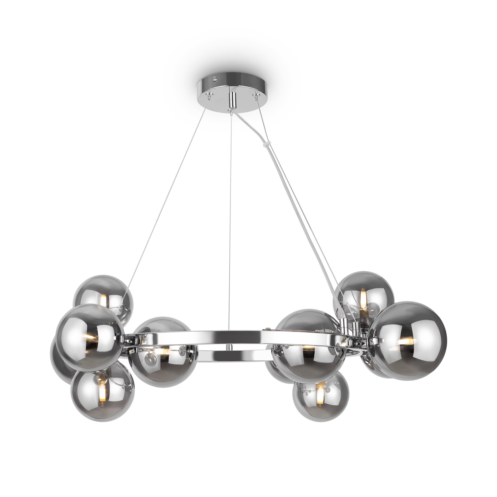 Hemobllo Abat-Jour Verre Sphérique Blanc Mat 10 Cm G9 - Design Épuré Pour Lustre Et Plafonnier