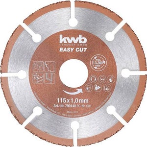 Lot De 10 Disques à Tronçonner KWB CUT-FIX 125 X 1,0 Mm Pour Meuleuse D'Angle