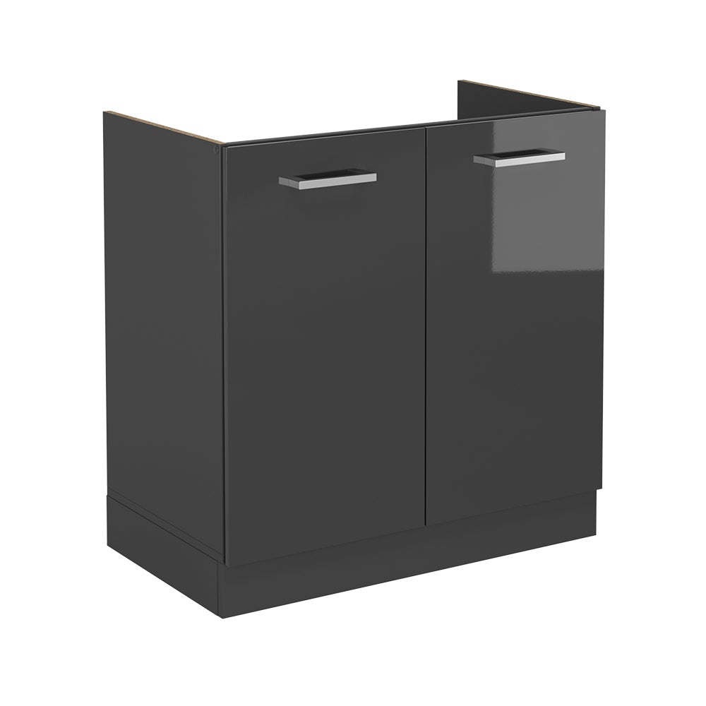 Vicco Szafka pod zlew R-Line, Antracyt wysoki połysk, 80 cm bez blatu roboczego