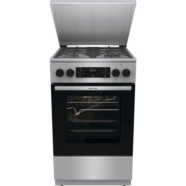 Gorenje GKS5C71XF Wolnostojąca Kuchenka z Piekarnikiem Srebrna