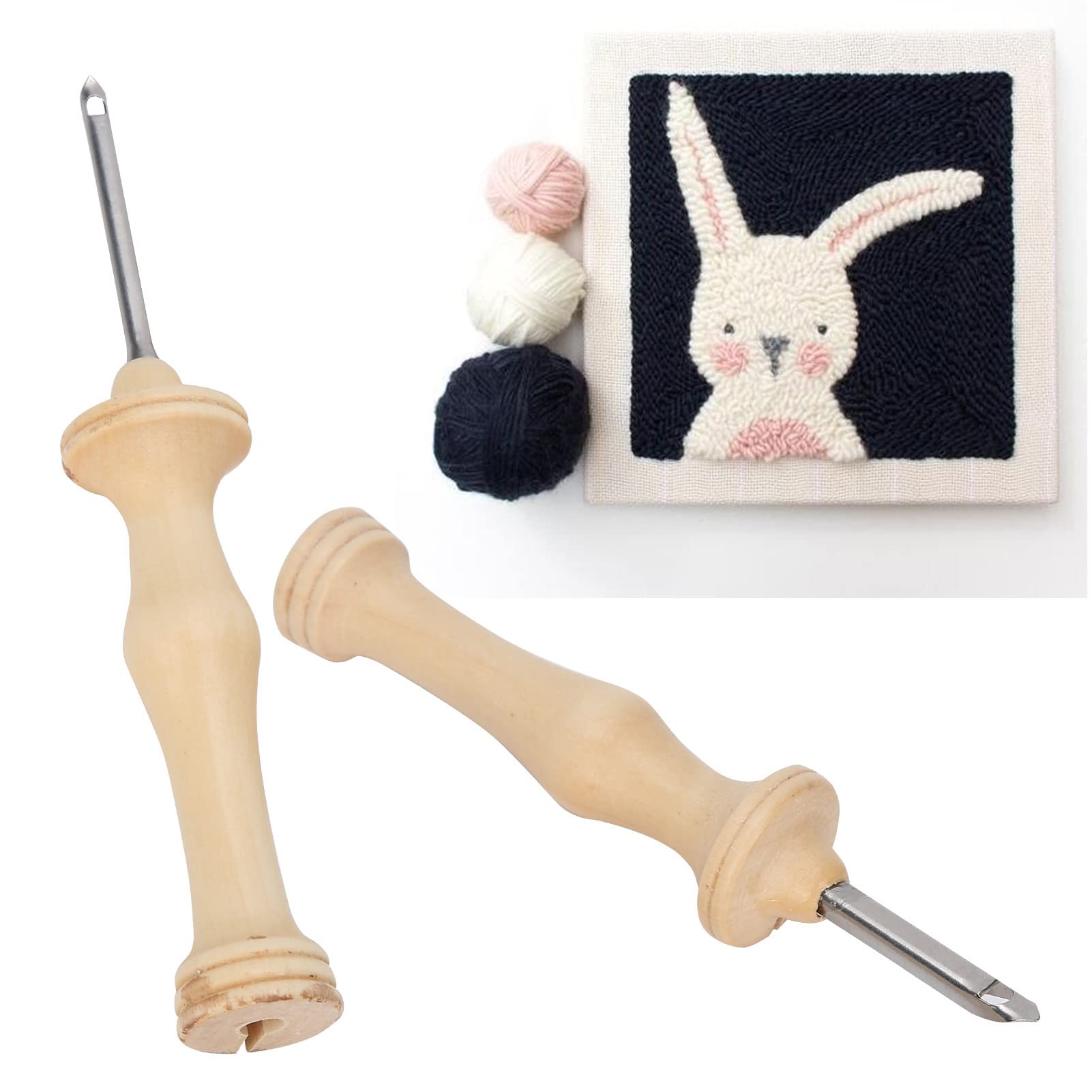 10pz Kit Ago per Punch Needle, Kit Ricamo per Punch Regolabile Con 7 Dimensioni Testine per Aghi per Punch per Principianti Adulti Filo Interdentale Punto Croce Artigianato Fai Da Te