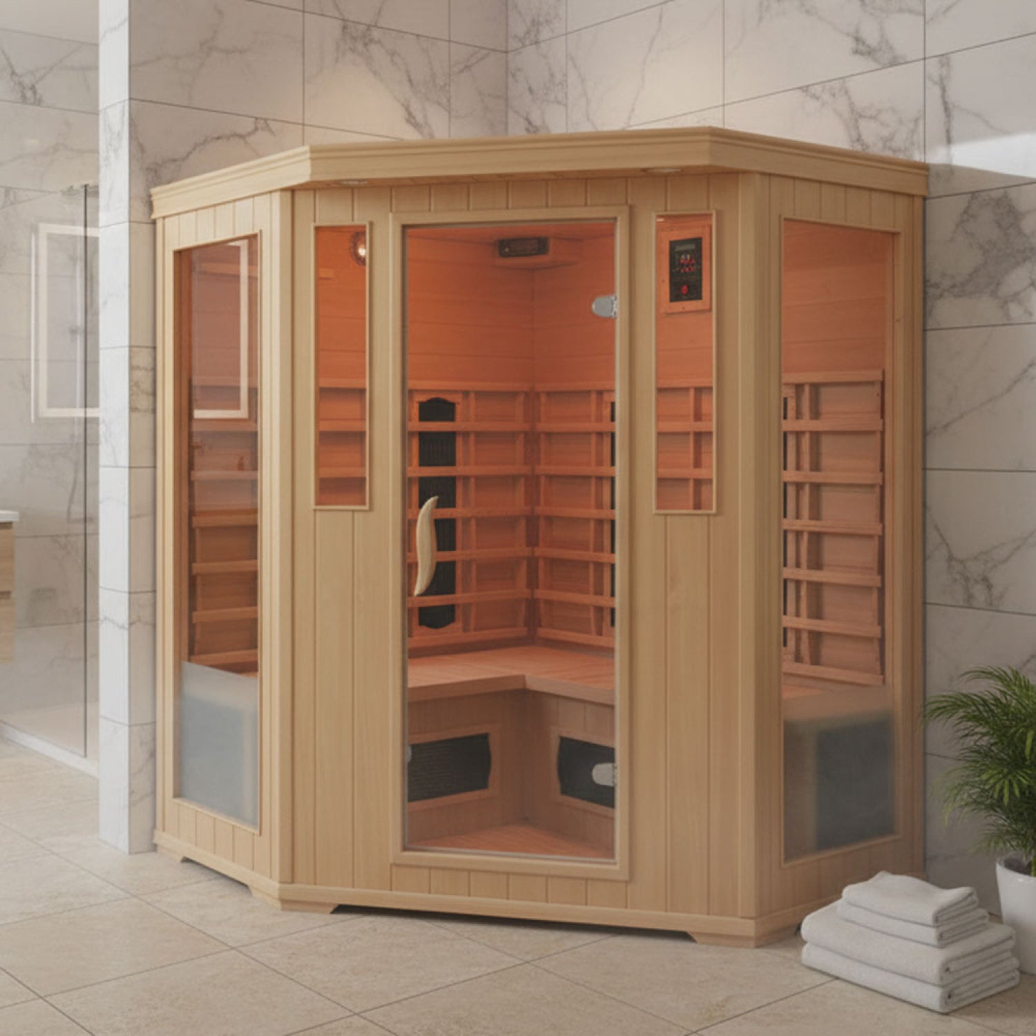 Cabine de sauna luxe infrarouge 3-4 places NARVIK - 4