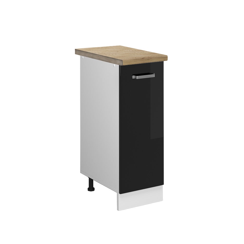 Vicco Szafka apteczna R-Line, Czarny wysoki połysk, 30 cm , BP Dąb