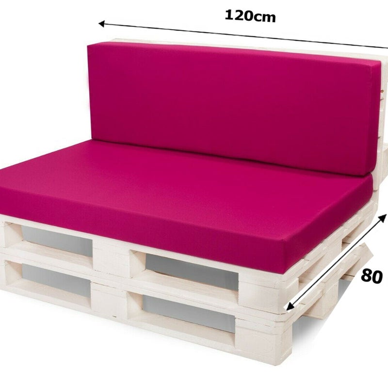Poduszka ogrodowa na paletę 120x80x40cm poduszka na meble ogrodowe różowa, poduszka na balkon taras, poducha ogrodowa na meble z palet