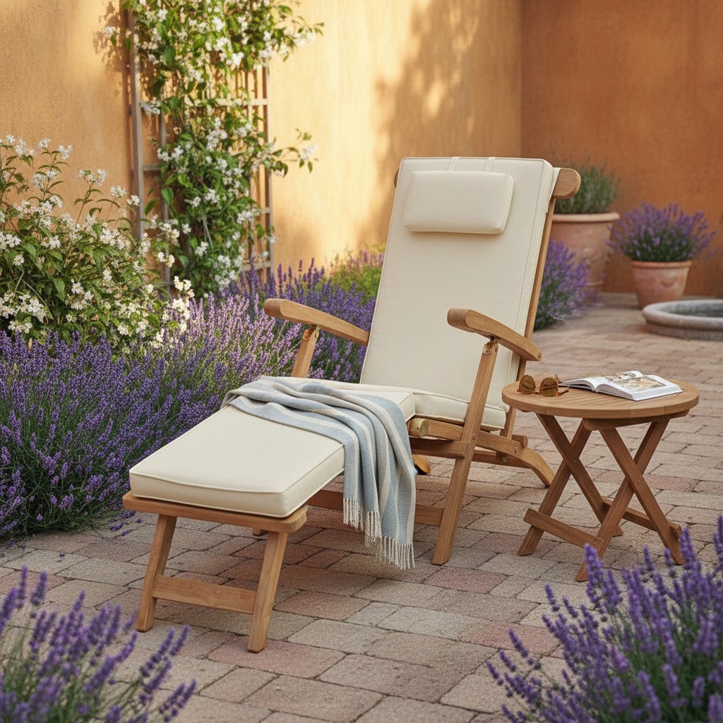 Chaise Longue en teck massif Bahia - 6