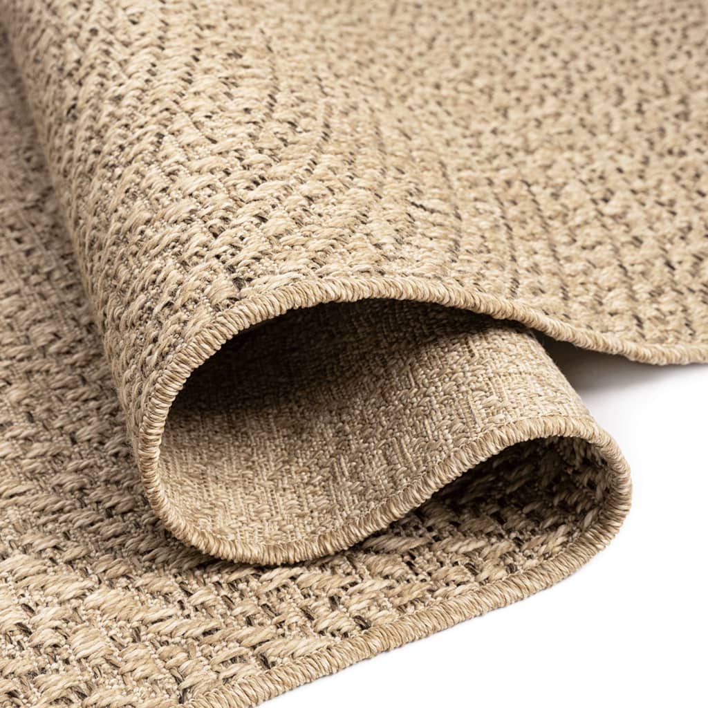 Tapete para interior e exterior | Tapete de jardim 140x200 cm aspeto de juta CFW836916 - 5