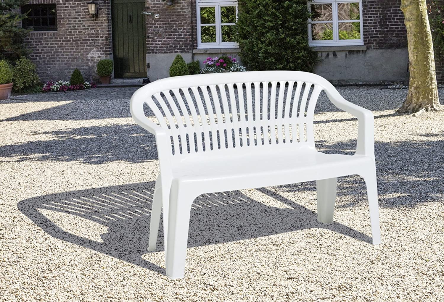 Banc Progarden White Diva en résine - 2