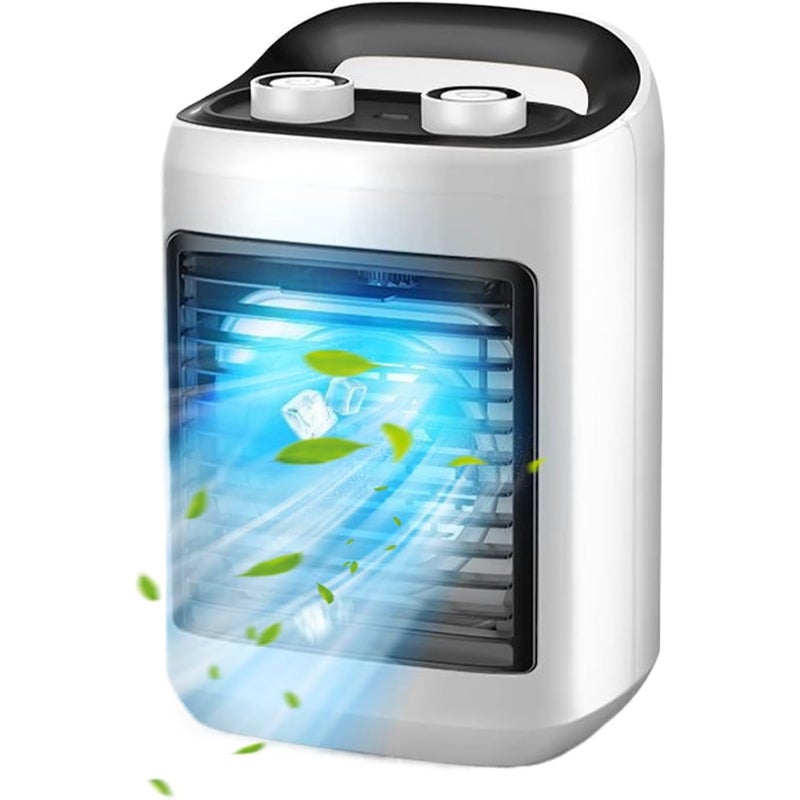 Mała, cicha chłodziarka z pojemnikiem na wodę do domu, biura, podróży i na kemping, wymiary: 9,84 x 6,5 x 4,92 cala