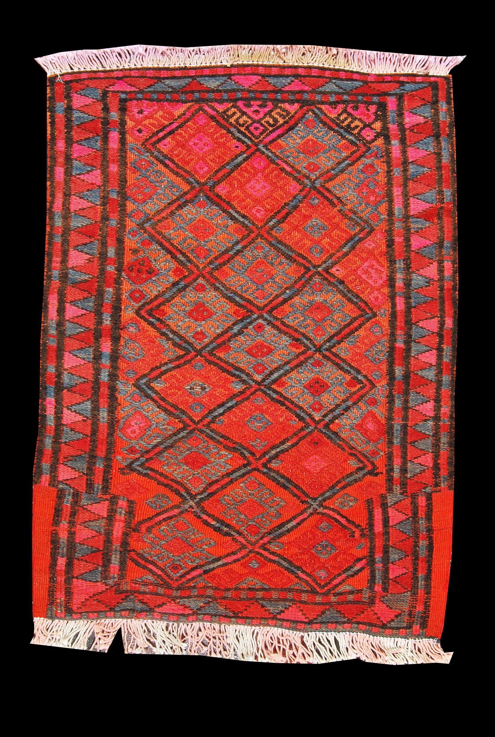 Oryginalny ręcznie tkany kilim/dywan z certyfikatem autentyczności 80x59cm GALLERIAFARAH1970