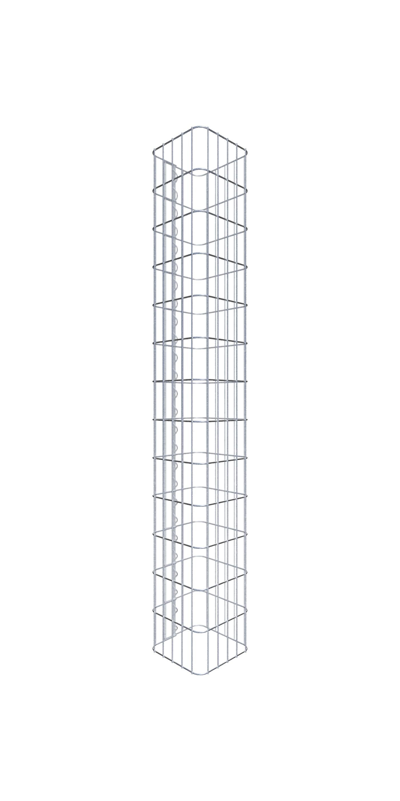 Kolumna gabionowa 27 x 27 cm, kwadrat MW 5 x 10 cm - Wysokość: 1,30 m