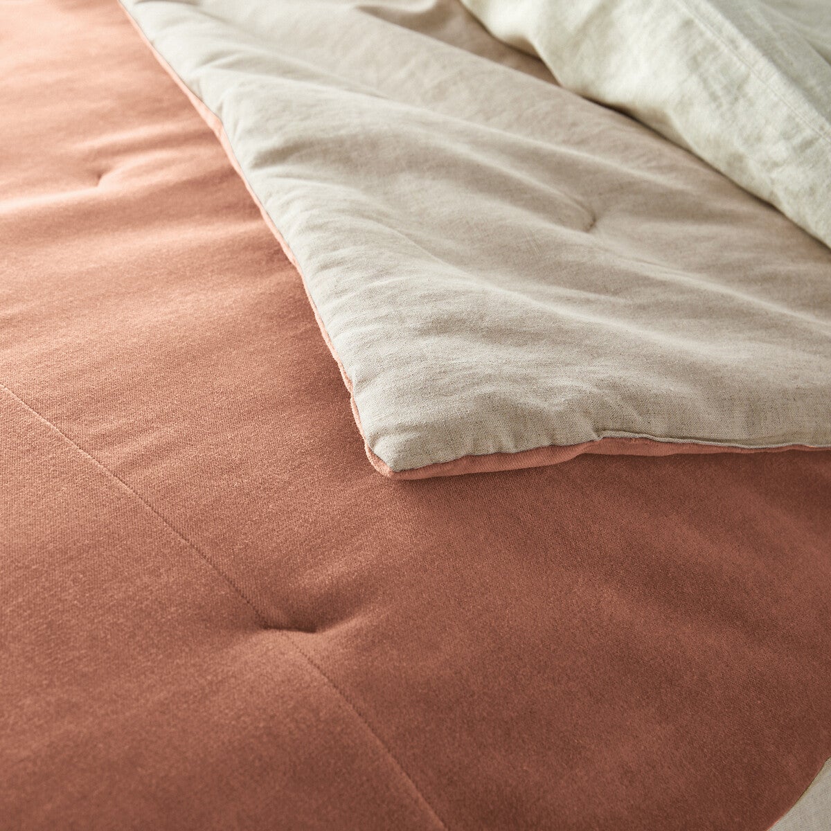 Lit Edredones 90x190 Edredon Matelassé Velours Coton Lin Uni