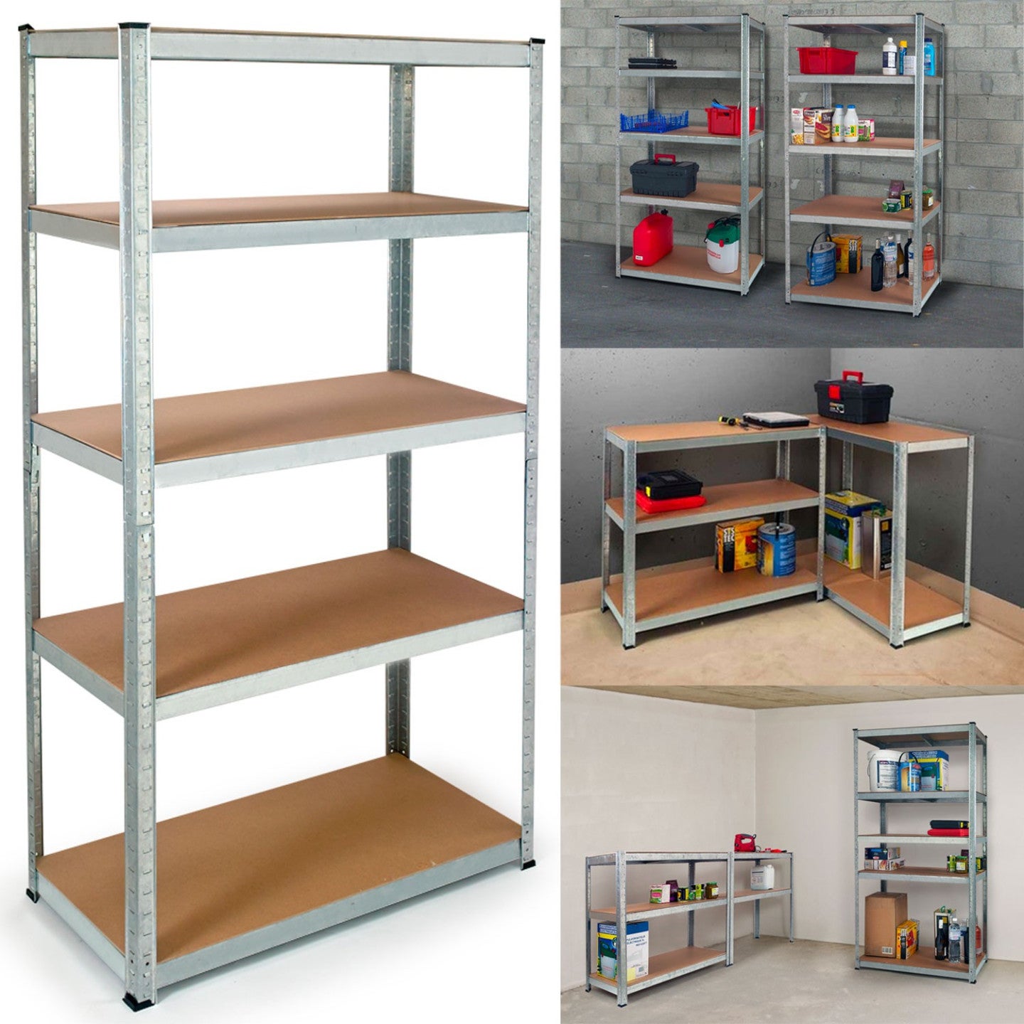 Etagère modulable charges lourdes en métal 5 plateaux - 3
