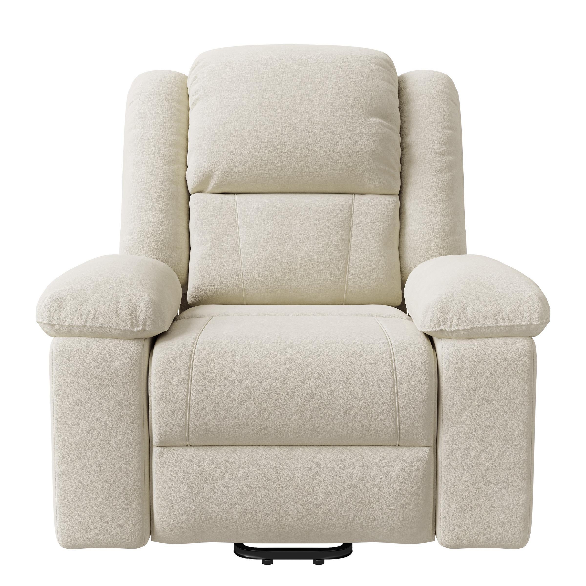 Fauteuil Électrique Releveur et Inclinable avec Fonction Massage - Chauffant 8 Points, Ports USB - Pour Seniors et Dégaine - Marron - 5
