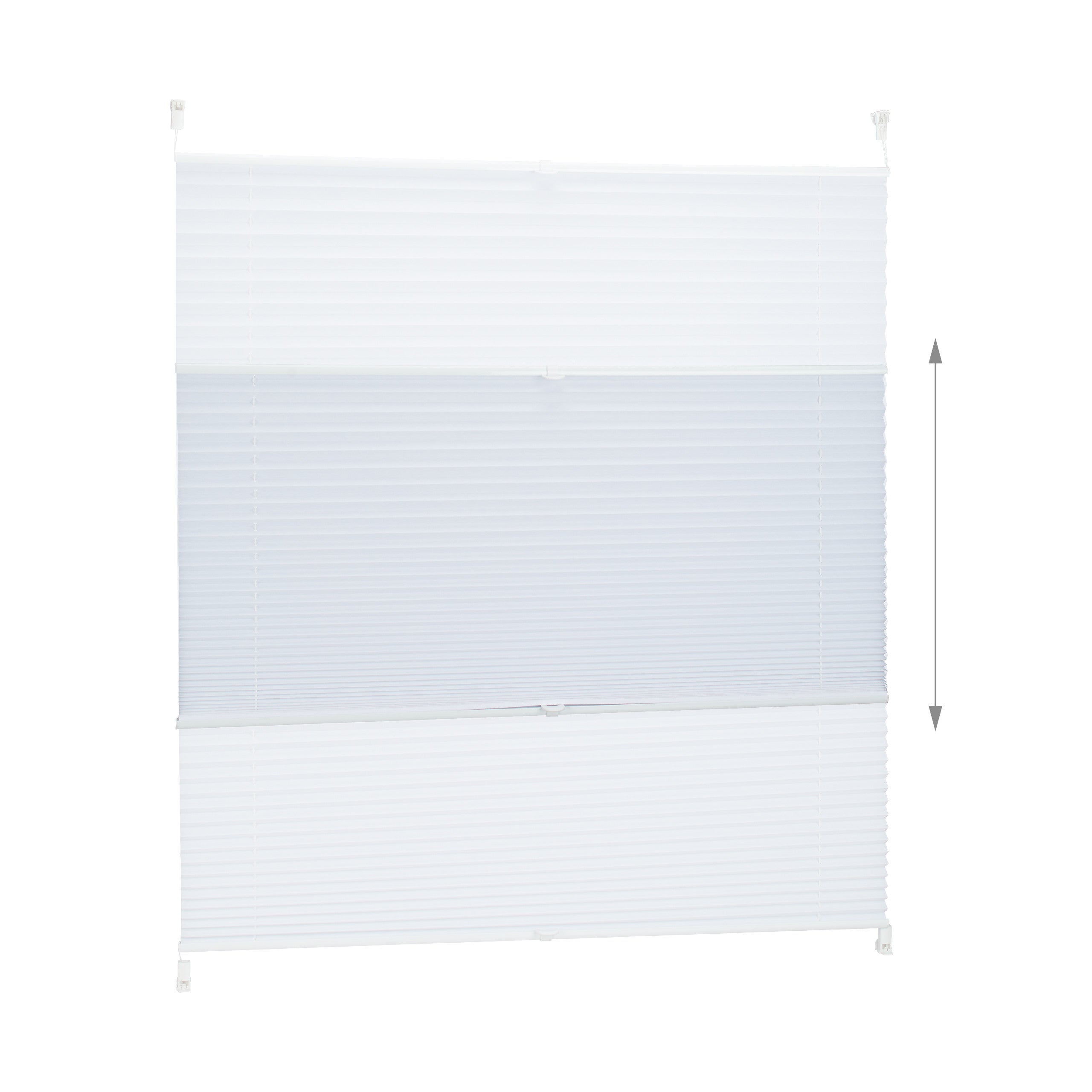 Set da 4 Tende Plissettate a Rullo, in Tessuto e Poliestere, per Interni, Senza Trapano, HL 100x130 cm, Bianco - 6