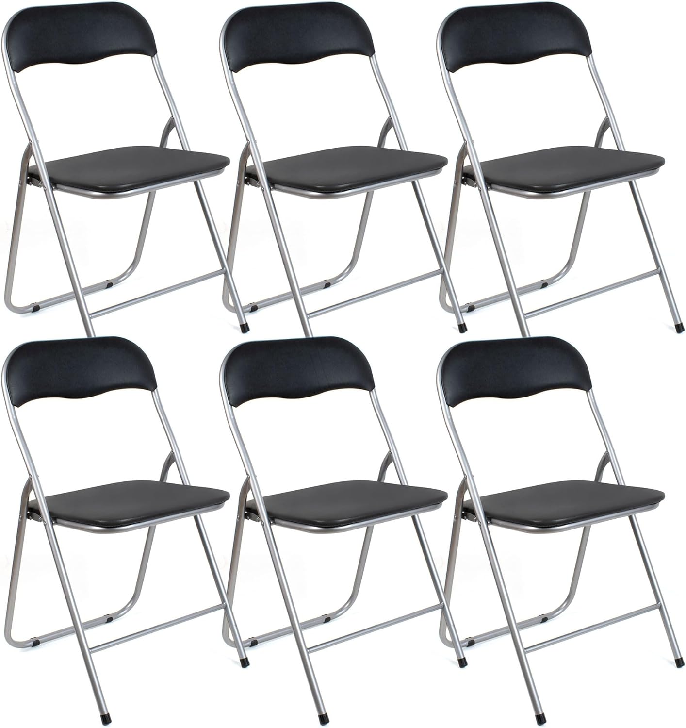 THE SECRET HOME – Lot de 6 chaises pliantes en PVC et métal – Hauteur