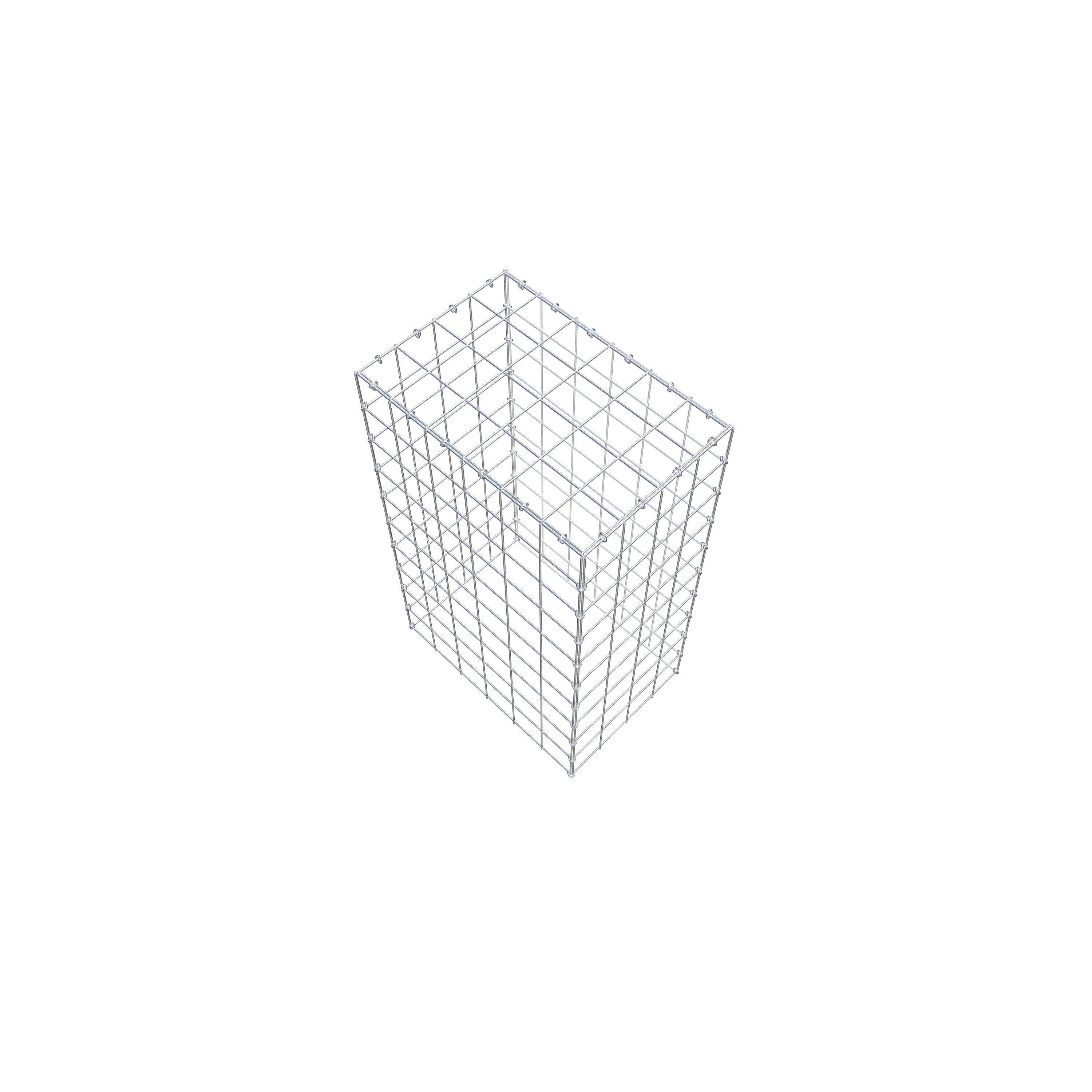 Gavión para apilar en acero galvanizado 100x60x40cm (LxAxP), malla 10 x 10cm, Anillo en C, sin rejilla inferior - 7
