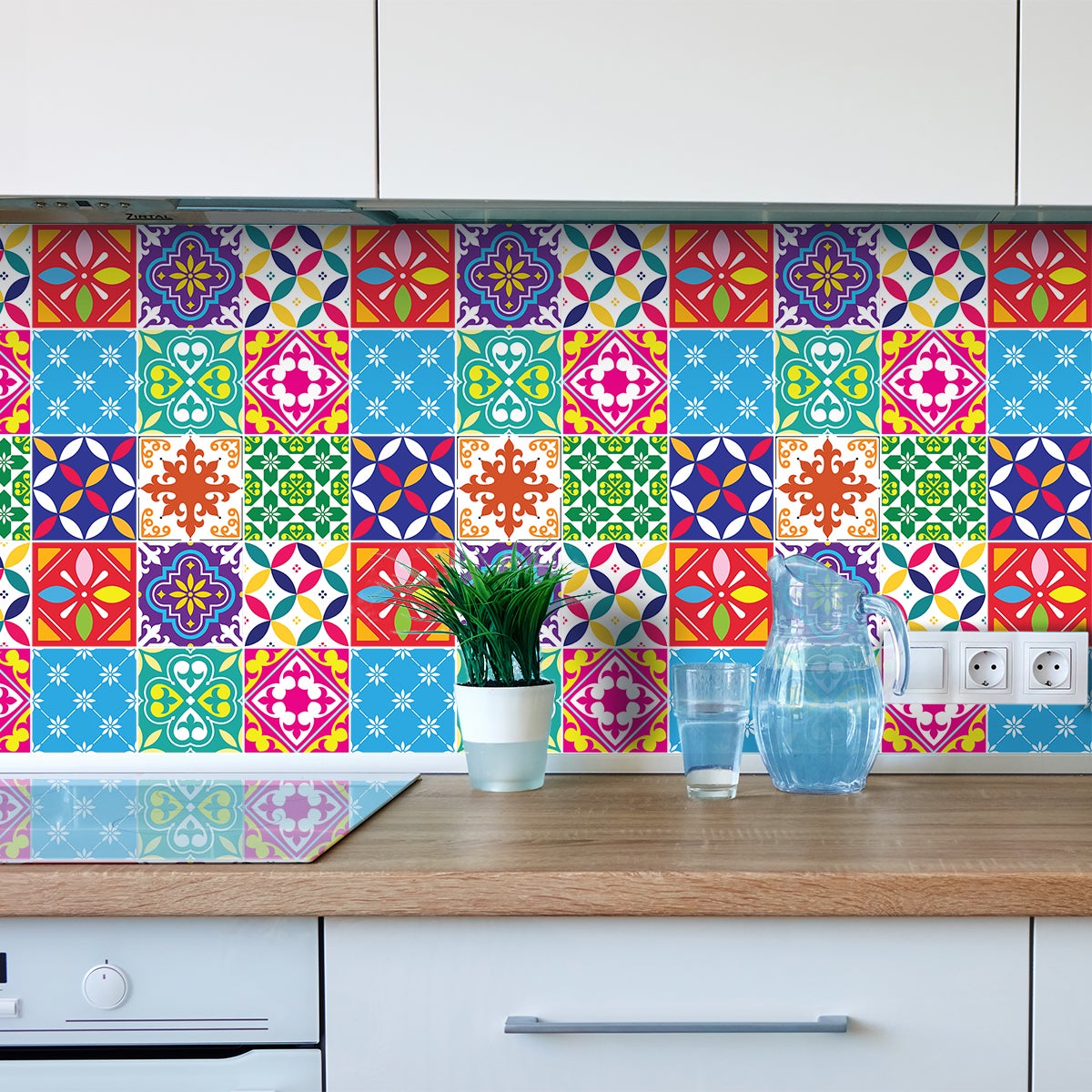 9 adesivi piastrelle azulejos lidwina - Sticker adesivo - adesivi murali - 9stickers15x15cm - 5