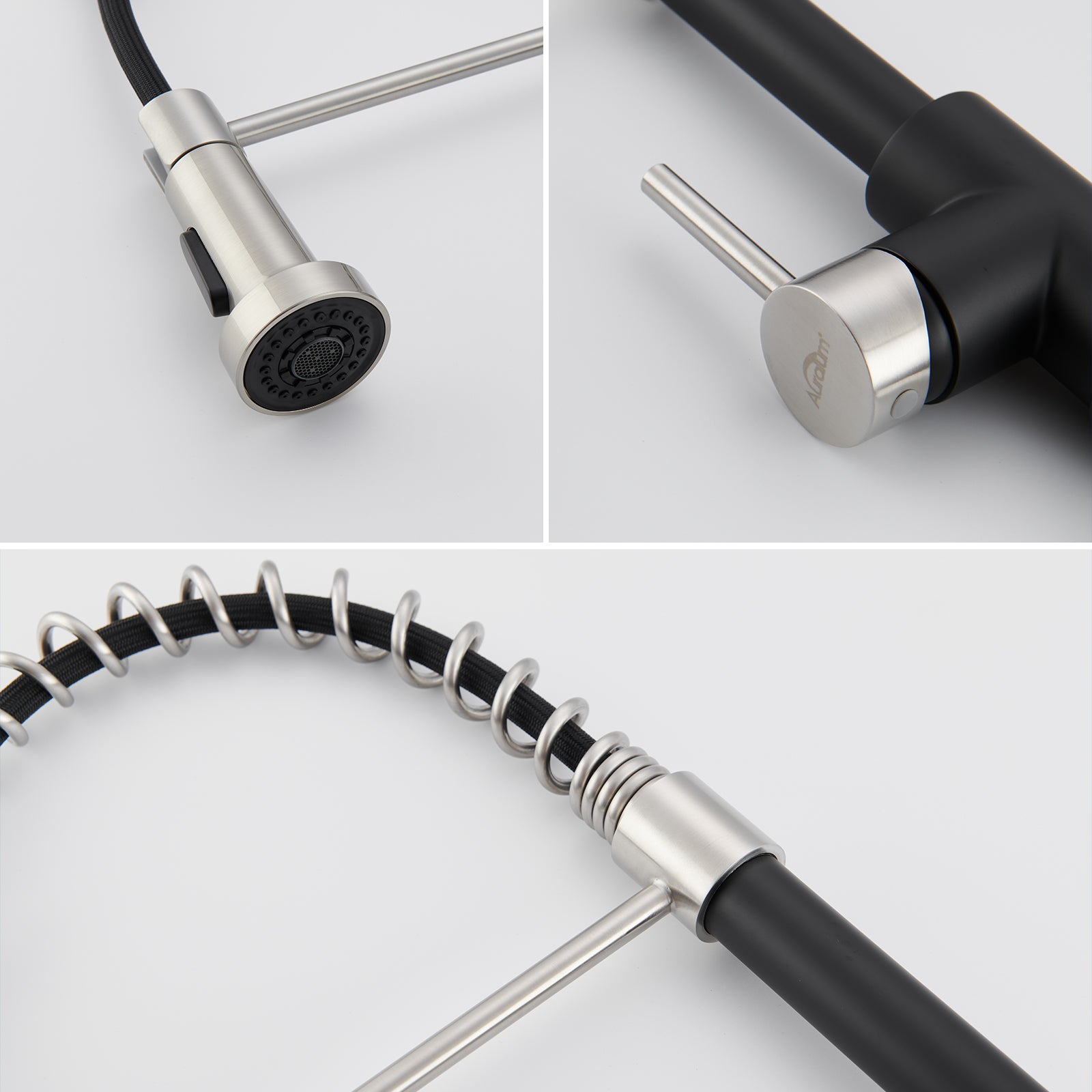 Cecipa max Robinet de Cuisine avec Douchette Extractible, Mitigeur de Cuisine en Inox, Robinet de Cuisine Rotation à 360° - 8