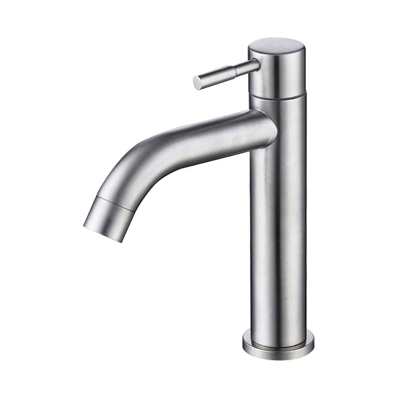 Kran, tylko zimna woda, wygięta wylewka, z wężem przeciwwybuchowym 80 cm G1/2