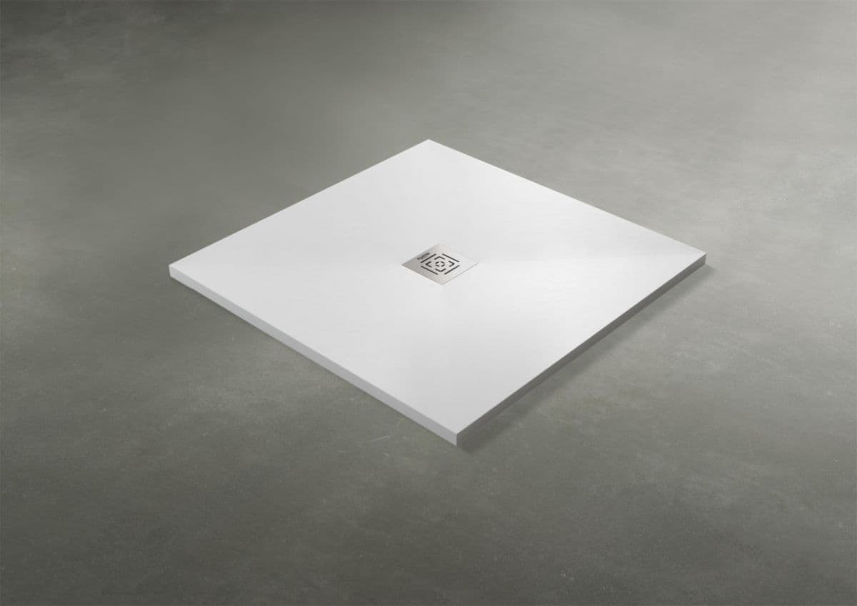 Receveur Alterna Daily'o 90 X 90 Cm, Ardoise Blanc Ref.53014900 | Leroy