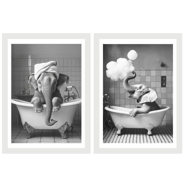 4 Pezzi Di Decorazioni Per Pareti E Immagini Per Il Bagno