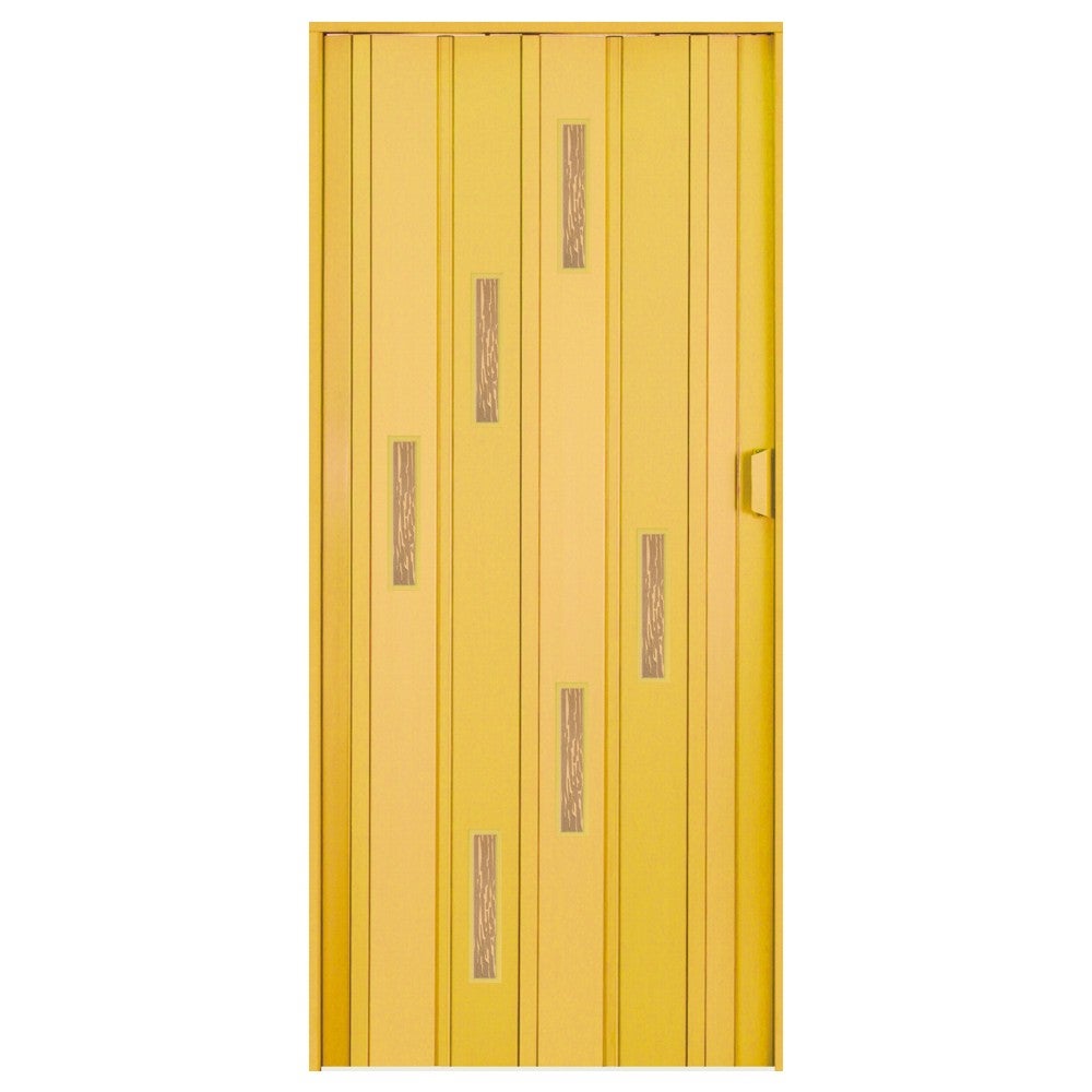 Usa plianta PVC, cu 6 geamuri Niagara, 85x203cm, frasin, fabricatie Italia
