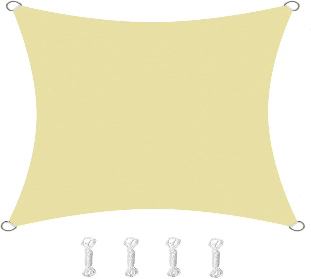 Żagiel przeciwsłoneczny kwadratowy, wodoodporny, wiatroszczelny, odporny na promieniowanie UV, odpowiedni na patio, do ogrodu, tarasu, 2x2m beżowy